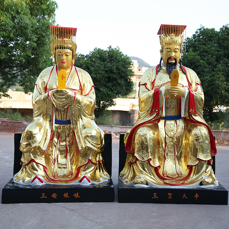 寺庙玉帝王母佛像 玉皇大帝王母娘娘神像 树脂2米高玉皇大帝神像