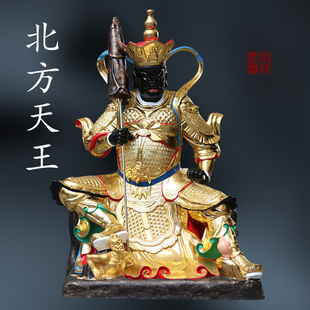 寺庙大型树脂佛像2米1坐四大天王金色彩绘天王殿佛像东方持国天王