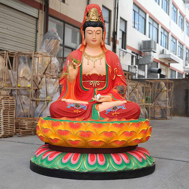 厂家直销寺庙佛像1米6鎏金观世音菩萨供奉大型观音像2米1观音