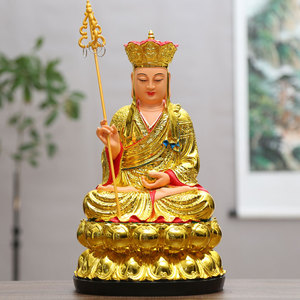 厂家直销佛像树脂镀金地藏王神像