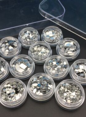 网红眼妆亮片亮钻珍珠星星闪钻泪钻人鱼水钻脸饰贴汉服舞台泪痣妆