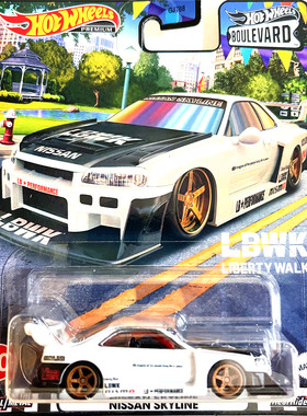 hotwheels风火轮GJT68林荫大道14BLVD珍藏车模天际线GTR34大众