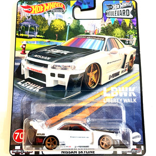 hotwheels风火轮GJT68林荫大道14BLVD珍藏车模天际线GTR34大众