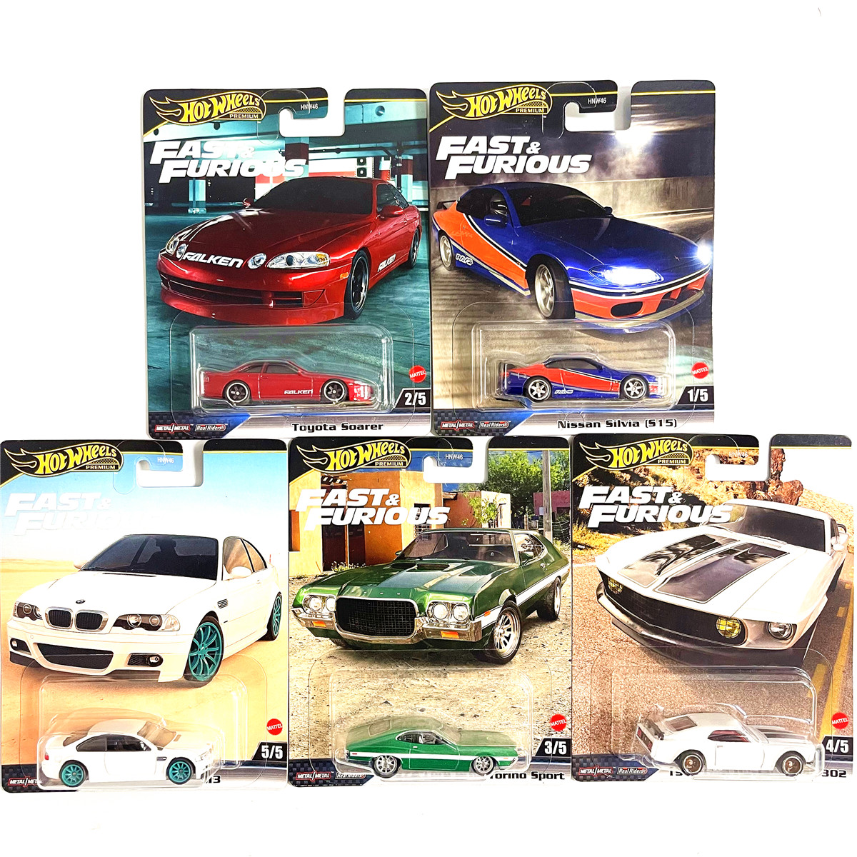 HOTWHEELS风火轮速度与激情珍藏车模HNR46尼桑丰田GBW75丰田GRB01-封面