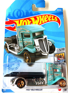 HOTWHEELS风火轮火辣小跑车模21D批次改装平板车FAST-BED HAULER
