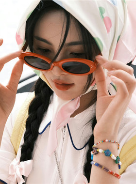 遮阳椭圆形复古男女小框潮太阳镜