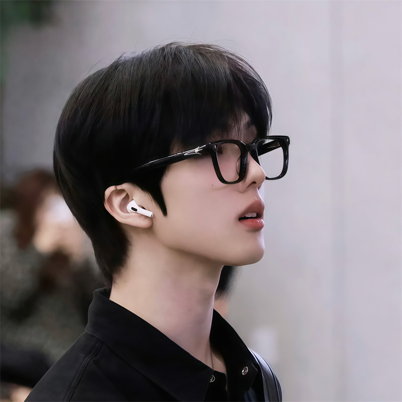 网红潮男黑框方形眼镜复古文艺气质配近视度数平光镜学生方圆脸女
