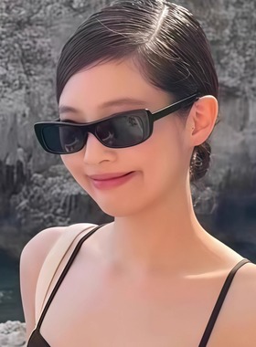 jennie同款黑色猫眼眼镜欧美复古