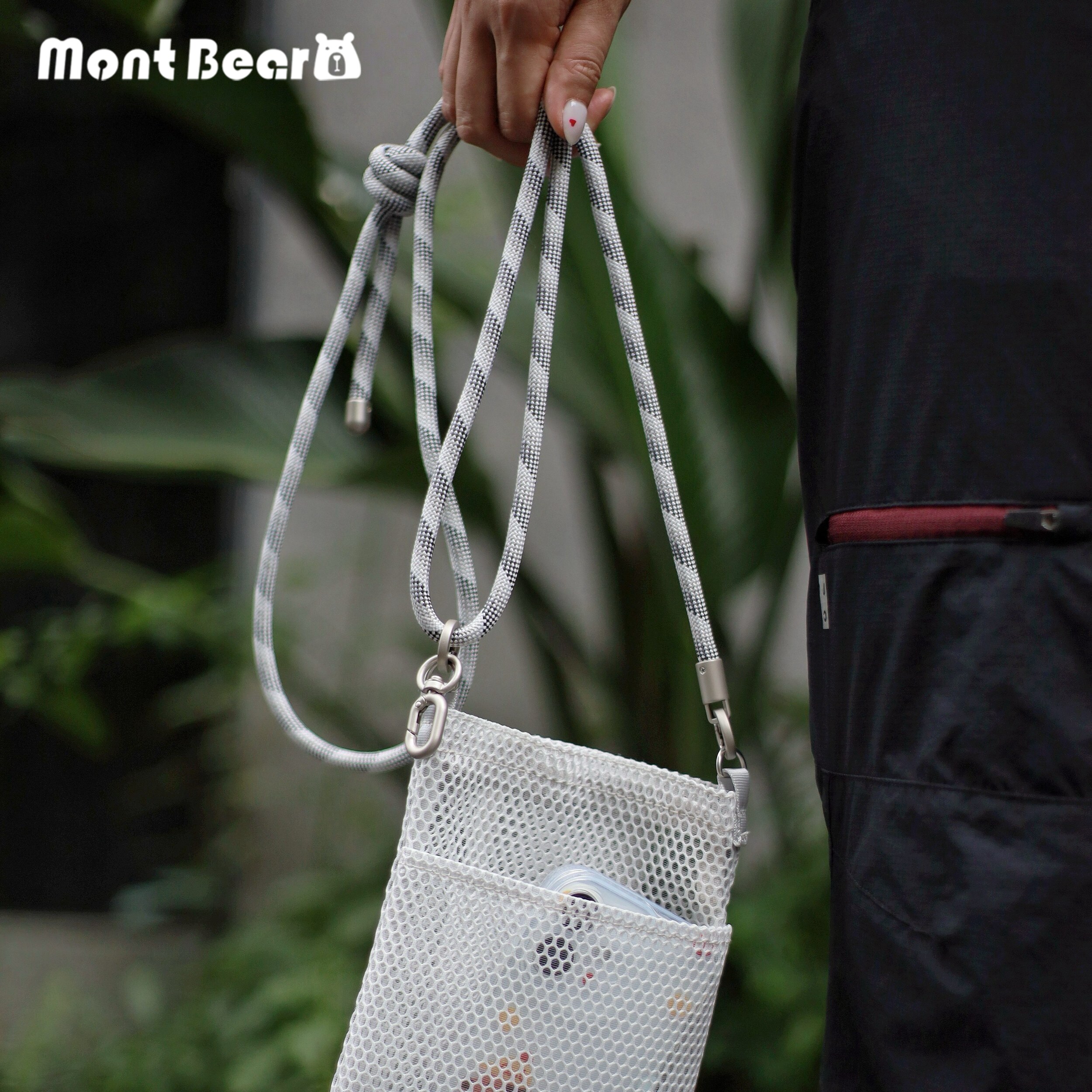 手机挂绳斜挎可背Muji网格包肩带可调节拍立得相机绳子编织多巴胺