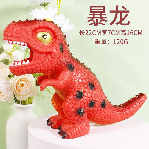 仿真恐龙软胶霸王龙三角龙独角龙