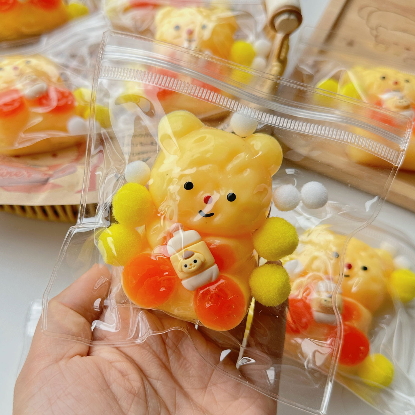 烂泥手感奶油小熊上课摸鱼小玩意