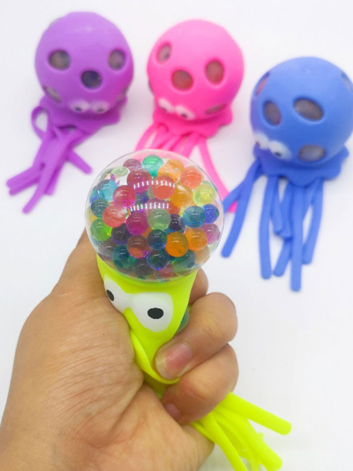 해파리 핀치 다채로운 버블 비즈 바다  환기 구호 장난감 어린이 손 핀치 환기 창조적 인 선물