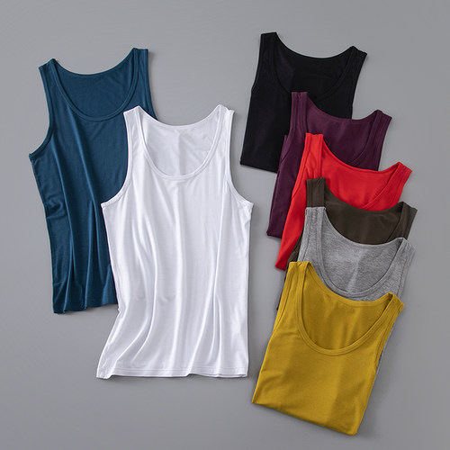 莫代尔简约风健身坎肩男士背心