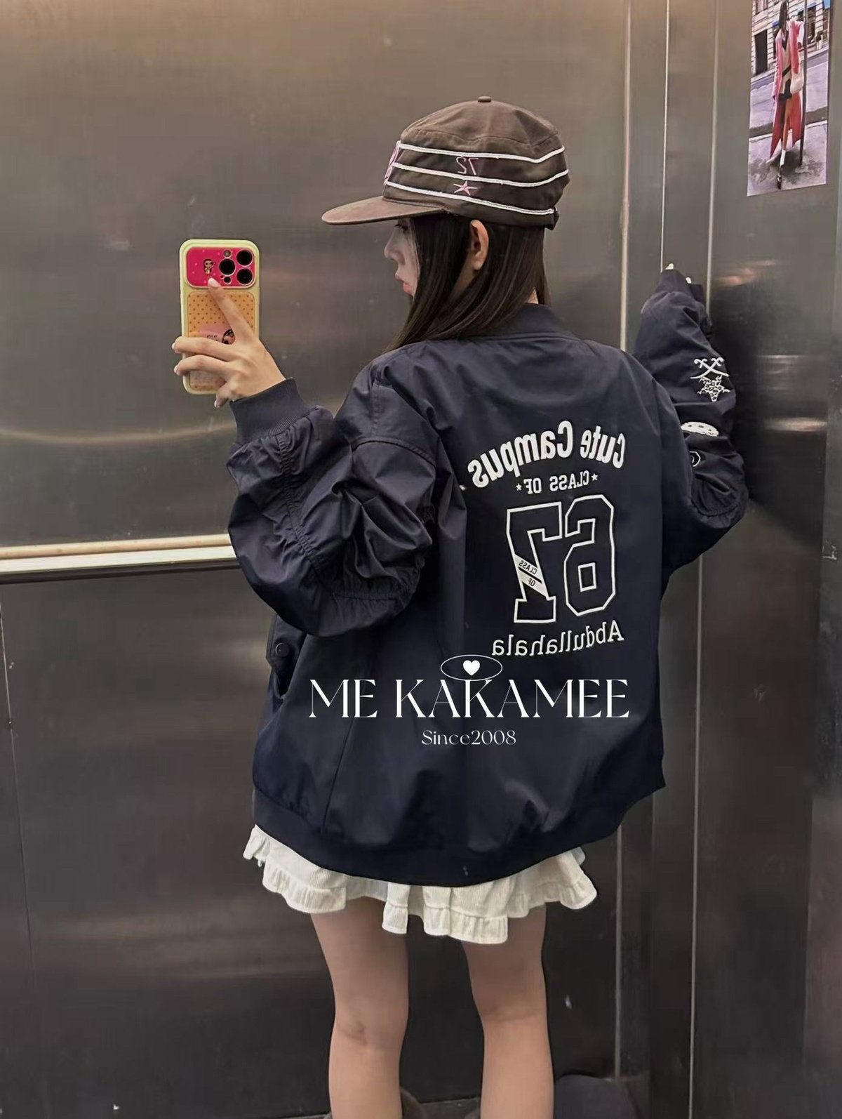 ME KAKAMEE秋新品重工刺绣夹克棒球服大版外套9713