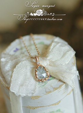 纯美项链925纯银天然托帕石女