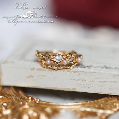 女925纯银时尚天然海蓝宝戒指