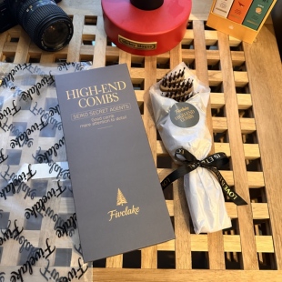 松塔顺发猪鬃排骨二合一蓬松高颅顶防静电按摩梳发缝顺发蓬发梳子