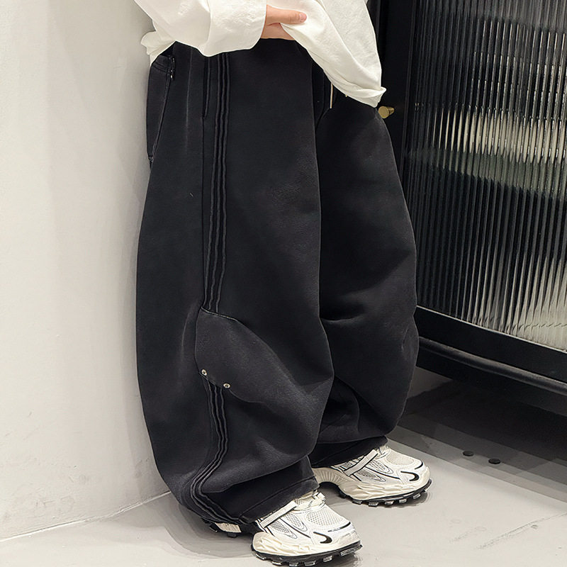 宝多童装男童裤子春秋款2025新款儿童秋装工装裤男孩长裤100-180