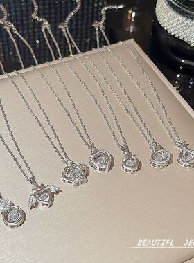 网红轻奢不掉色钛钢项链女百搭高级感小众时尚吊坠气质锁骨链饰品