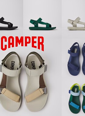 Camper平底沙滩凉鞋男