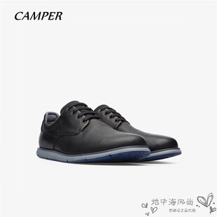 国内现货CAMPER男鞋代购2023春秋黑色超轻休闲皮鞋男 K100478-005