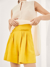 特价现货Massimo Dutti正品春夏款女士限量版打褶短裤 5214555