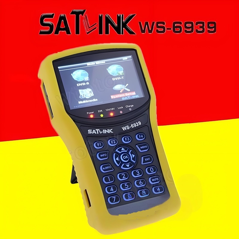 Satlink WS-6939 DVB-S/T combo寻星仪电视信号测试器安装调星仪