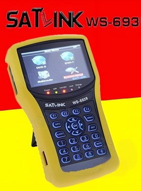 Satlink WS-6939 DVB-S/T combo寻星仪电视信号测试器安装调星仪