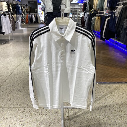 阿迪达斯三叶草男2025新款运动休闲长袖POLO衫JY1400-IZ2459-2463
