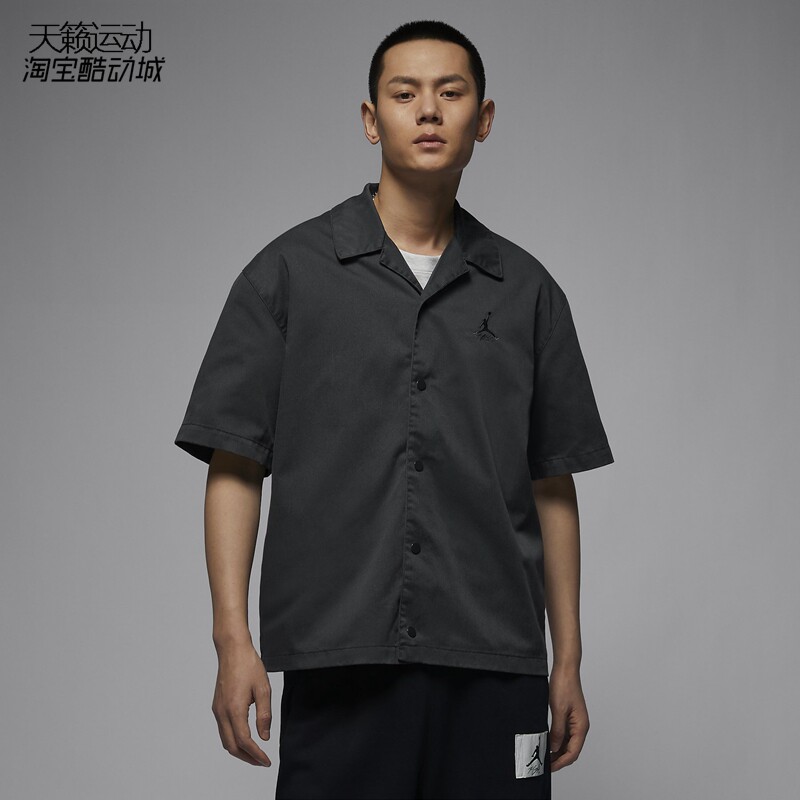 JORDAN男子飞人衬衫翻领速干透气运动休闲短袖T恤FN4626-070-203
