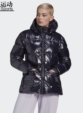 adidas阿迪达斯三叶草连帽羽绒服