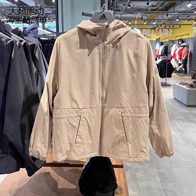 阿迪达斯女加绒连帽外套