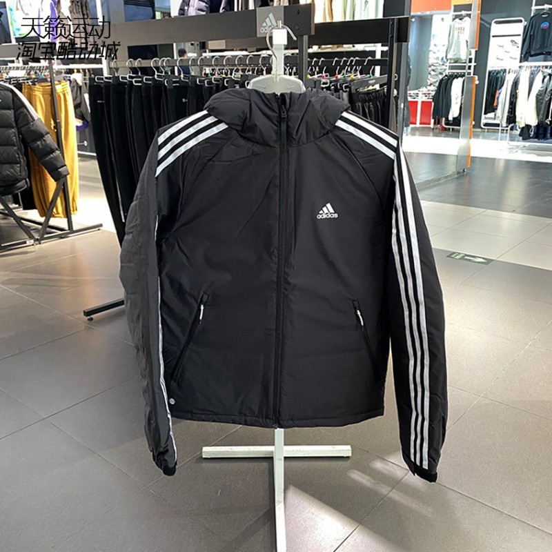 阿迪运动休闲防风连帽夹克