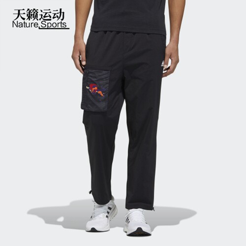 阿迪达斯直筒裤宽松运动裤长裤