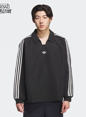 阿迪达斯三叶草男女新款宽松运动休闲长袖POLO衫KH4517-KF9602