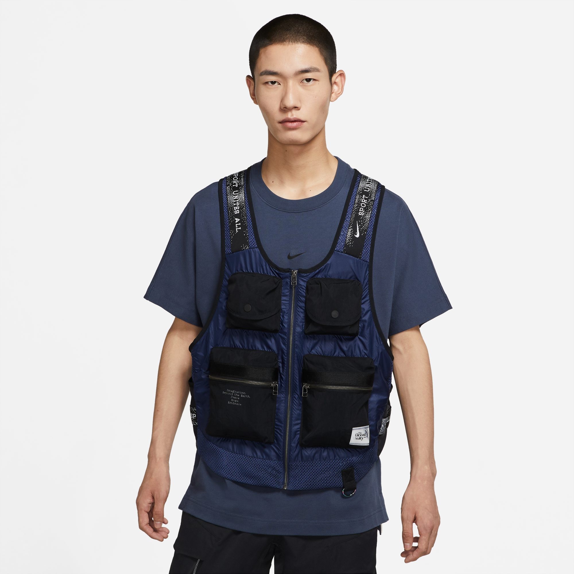 Nike耐克马甲男2021新款工装口袋