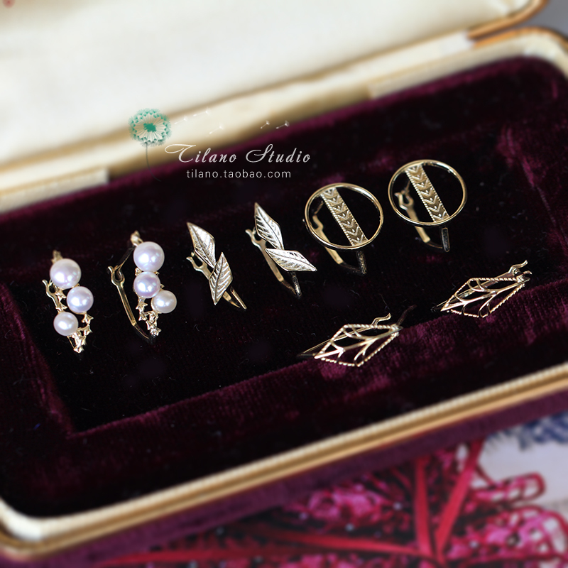 设计师款耳环纯银天然珍珠