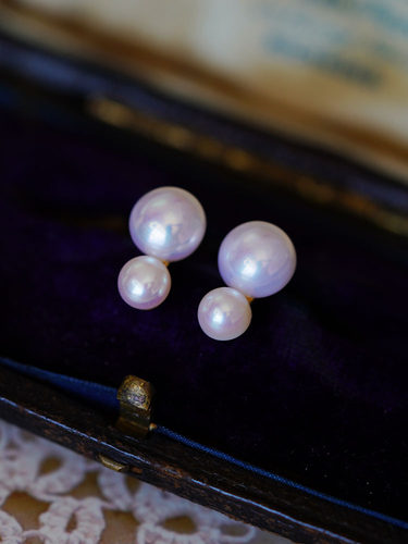 小灯泡耳钉天然珍珠通勤纯银女