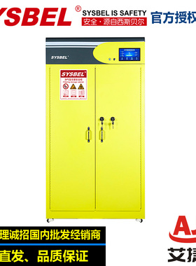 SYSBEL智能防火安全柜双人双锁WA650109W危险化学品柜带声光报警