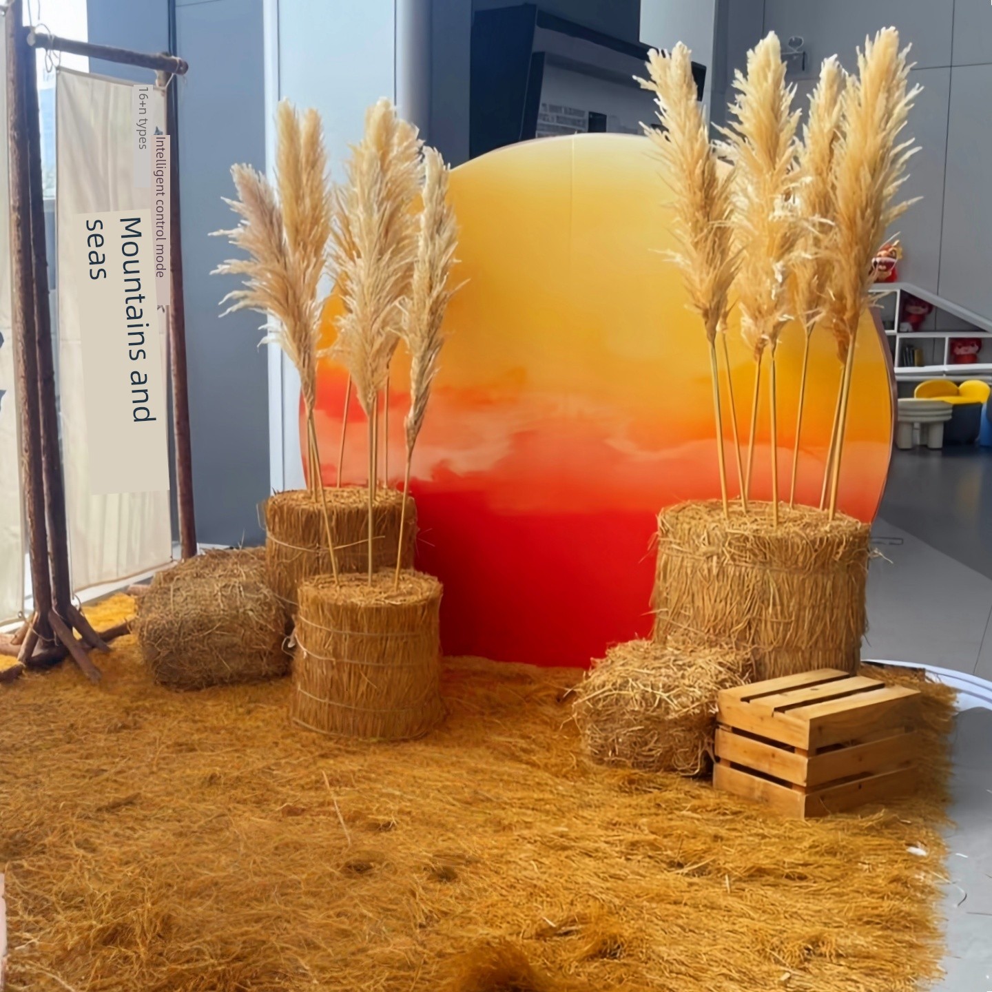 稻草装饰布置秋季草垛秋日氛围感布置民宿咖啡馆打卡装饰布置庭院