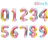 Birthday Foil Balloons Rainbow Number Digital Party