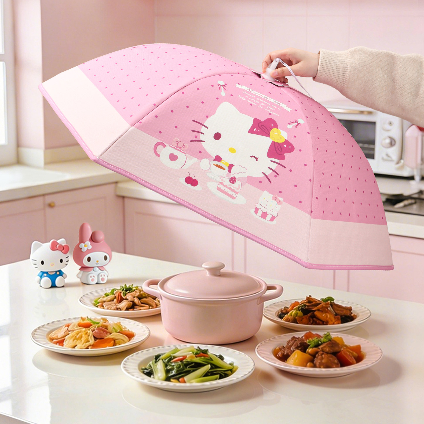 三丽鸥正版保温菜罩可折叠冬天家用2026新款餐桌剩饭菜食物盖罩子,收纳整理,餐桌罩,淘宝优惠券,粉丝福利购,淘宝优惠卷