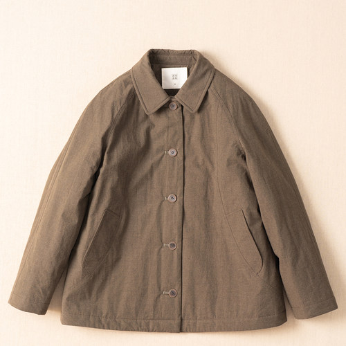 双色色织精密纯棉棉服短款外套
