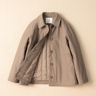 西河自制2025冬新品两色纱线双色色织精密纯棉夹棉棉服短款外套女