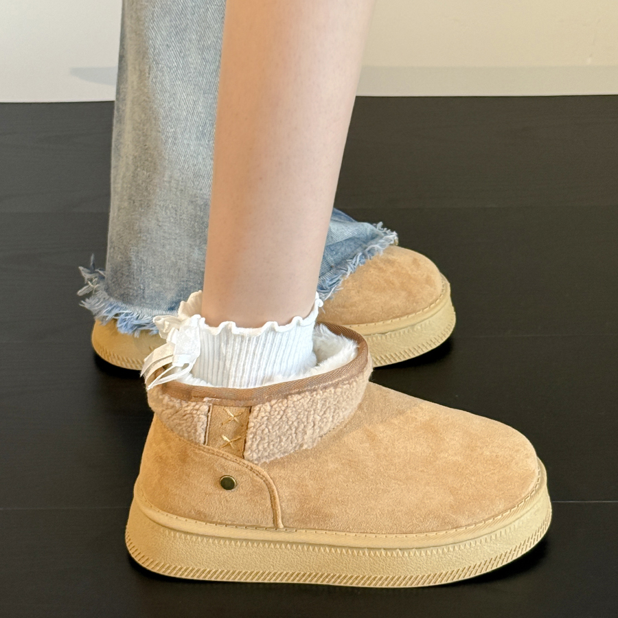 厚底加绒雪地靴女款2025新款加厚保暖女士东北棉鞋冬天小土豆冬鞋