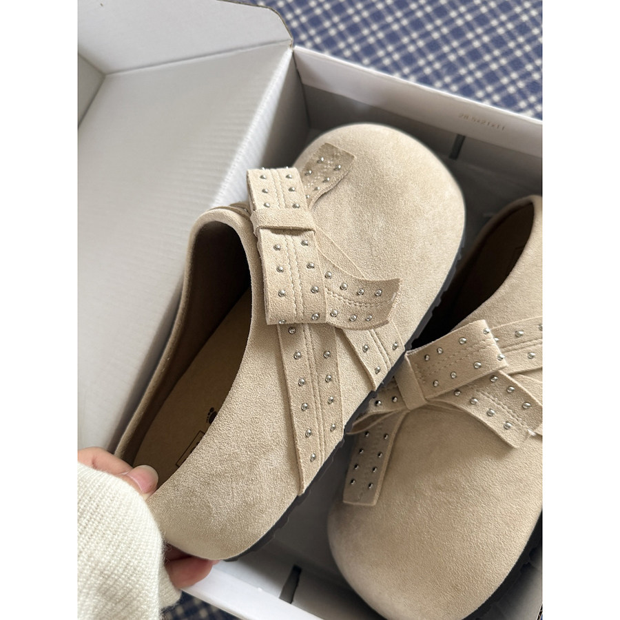 路十三复古增高半拖勃肯鞋女2026新款懒人一脚蹬厚底外穿包头拖鞋