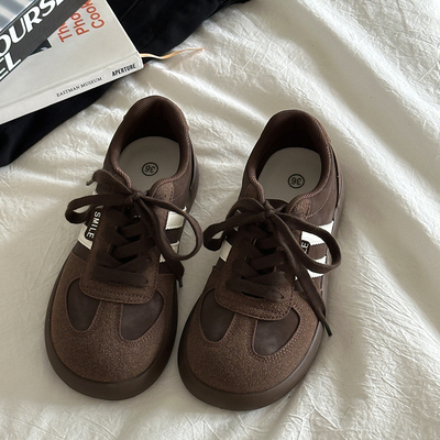 路十三复古美式德训鞋女平底百搭小众设计鞋子ins潮学生初中板鞋