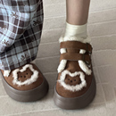 路十三秋冬加绒魔术贴女鞋2025新款原创设计小众板鞋学生保暖棉鞋