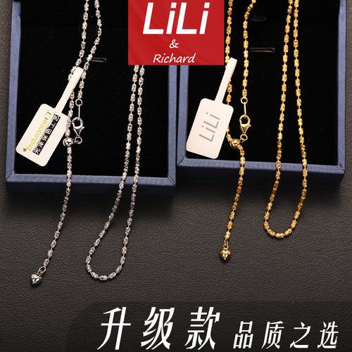 钻石链意大利进口工艺粗能万可调节长度配翡翠吊坠项链裸素链纯银