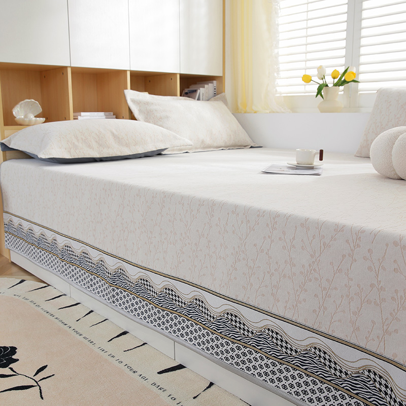 高档雪尼尔四季通用防滑床盖